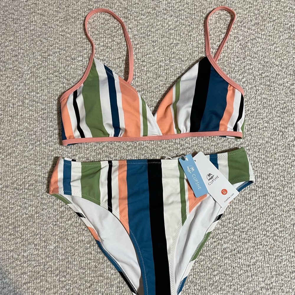 NWT Striped Cupshe Bikini